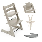 Stokke Seggiolone Tripp Trapp 4 in 1 Cashmere Grey con cinture