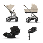 Cybex 4 in 1 Balios S lux Almond Beige con Cloud G i-Size e Isofix