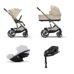 Cybex Balios S 4 in 1 Almond Beige con Cloud G I-Size Fog Grey