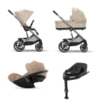 Cybex 4 in 1 Balios S lux Almond Beige con Cloud G i-Size Plus e Isofix