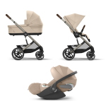 Cybex Trio Balios S Lux TPE Almond Beige con Cloud T Plus I-Size
