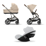 Cybex Trio Balios Almond Beige con Cloud G I-Size Fog Grey