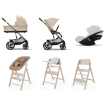 Cybex Set Nascita Neonato Trio Balios S Lux e Click & Fold 4 in 1