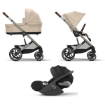 Cybex Trio Balios S Lux TPE Almond Beige con Cloud T Plus I-Size