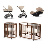 Kit Nascita Neonato Trio Balios Almond Biege e Sleepi V3 Warm Brown