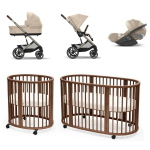 Kit Nascita Neonato Trio Balios S Lux Almond Biege e Sleepi V3 Warm Brown