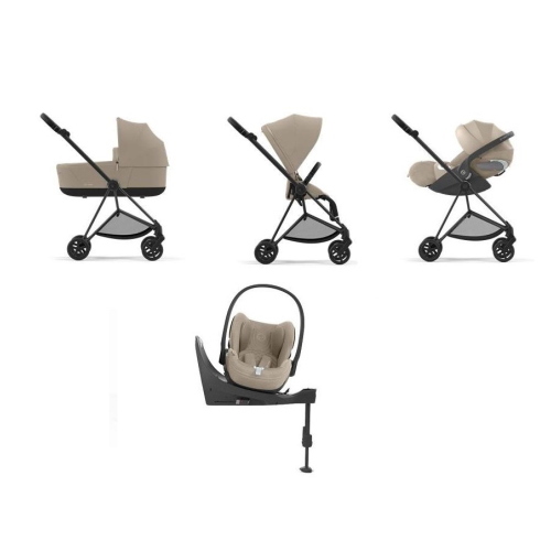 Cybex Mios 4 in 1 Cozy Beige-Matt Black con Cloud T e Isofix