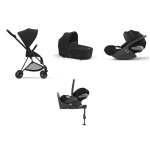 Cybex Mios 4-in-1 Sepia Black con telaio Matt Black Cloud T e Base T Isofix