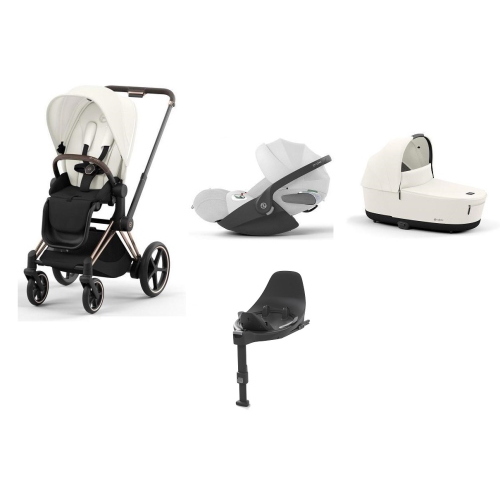 Cybex ePriam 4 in 1 Off white-rosegold e base isofix