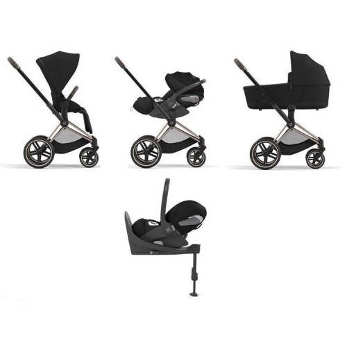 Cybex Priam 4 in 1 Sepia Black-Rosegold con Cloud T i-Size e Isofix