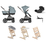 Set Nascita Neonato Cybex 4 in 1 Eos Lux con Isofix e Tripp Trapp 4 in 1