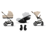 Cybex Trio Balios Almond Beige con Cloud G I-Size Fog Grey