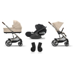 Cybex Trio Balios S Lux TPE Almond Beige con Cloud T Plus I-Size