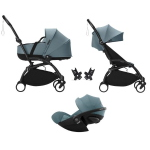 Stokke Trio Yoyo 3 Black-Aqua con Cybex Cloud G I-Size Plus