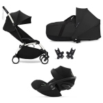 Stokke Trio Yoyo 3 White-Black con Cybex Cloud G I-Size