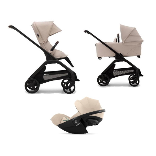 Bugaboo Trio Dragonfly Black-Desert Taupe con Cloud G3 I-Size Plus
