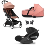 Stokke Trio Yoyo 3 White-Ginger con Cybex Cloud T I-Size