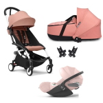 Stokke Trio Yoyo 3 White-Ginger con Cybex Cloud T Plus I-Size