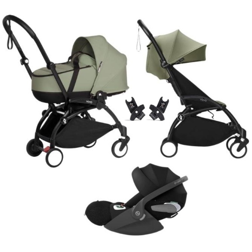 Stokke Trio Yoyo 3 Black-Olive con Cybex Cloud T I-Size