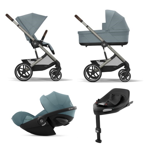 Cybex 4 in 1 Balios S Lux TPE Stormy Blue con Cloud G3 i-Size Plus e Isofix