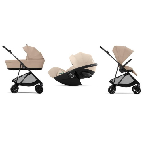 Cybex Trio Melio Carbon Almond Beige con Cloud G3 Plus I-Size