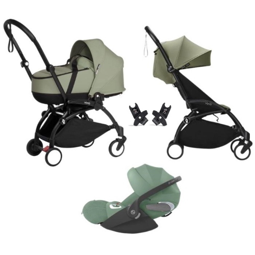 Stokke Trio Yoyo 3 Black-Olive con Cybex Cloud T Plus I-Size