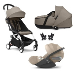 Stokke Trio Yoyo 3 White-Taupe con Cybex Cloud T I-Size Plus