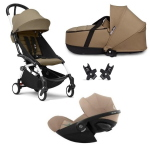 Stokke Trio Yoyo 3 White-Toffee con Cybex Cloud G Plus I-Size