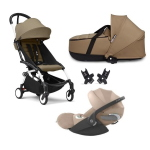 Stokke Trio Yoyo 3 White-Toffe con Cybex Cloud T Plus I-Size