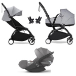 Stokke Trio Yoyo 3 Black-Stone con Cybex Cloud T I-Size Plus