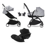 Stokke Trio Yoyo 3 White-Stone con Cybex Cloud G I-Size