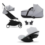 Stokke Trio Yoyo 3 White-Stone con Cybex Cloud G I-Size