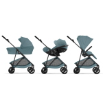 Cybex Trio Melio Carbon Stormy Blue con Cloud G3 Plus I-Size