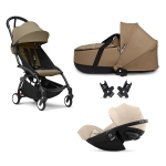 Stokke Trio Yoyo 3 Black-Toffee con Cybex Cloud G3 Plus I-Size