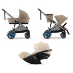 Cybex Trio e-Gazelle S TPE Almond Beige con Cloud G3 Plus