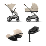 Cybex 4 in 1 Balios S lux Almond Beige con Cloud G3 i-Size Plus e Isofix