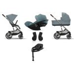 Cybex 4 in 1 Balios S Lux TPE Stormy Blue con Cloud G3 i-Size Plus e Isofix
