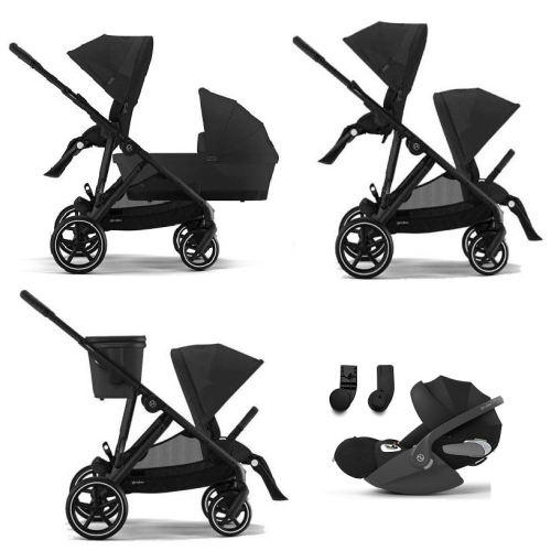 Cybex Trio Fratellare Gazelle S BLK Moon Black con Cloud T i-Size