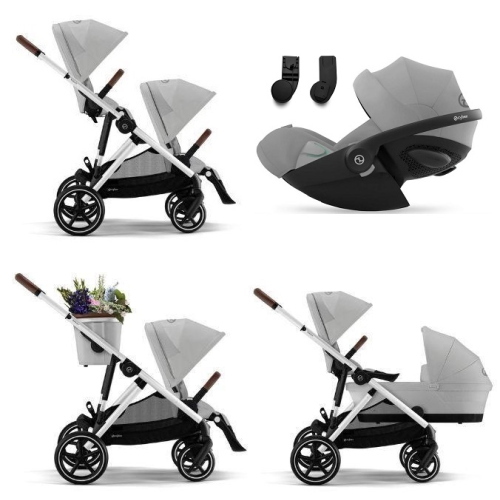 Cybex Trio Fratellare Gazelle S SLV Stone Grey con Cloud G i-Size Plus