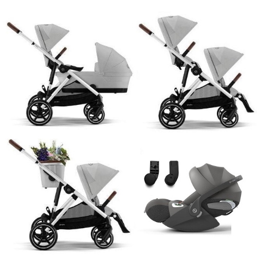 Cybex Trio Fratellare Gazelle S SLV Stone Grey con Cloud T i-Size
