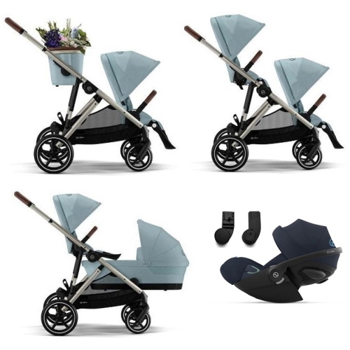 Cybex Trio Fratellare Gazelle S TPE Stormy Blue con Cloud G i-Size