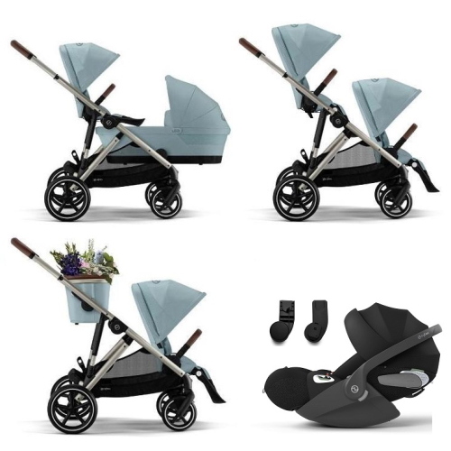 Cybex Trio Fratellare Gazelle S TPE Stormy Blue con Cloud T i-Size