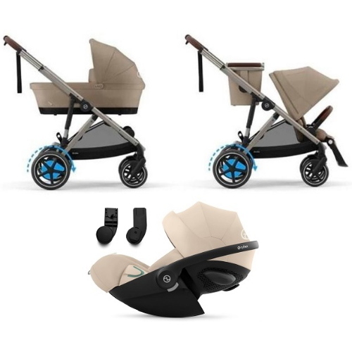 Cybex Trio e-Gazelle S Almond Beige con Cloud G3 i-Size Plus