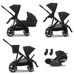 Cybex Trio Fratellare Gazelle S BLK Moon Black con Cloud T i-Size