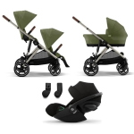 Cybex Trio Fratellare Gazelle S Moss Green con Cloud G i-Size Plus