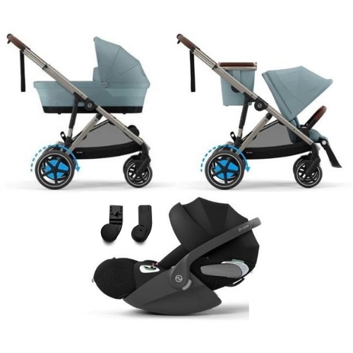 Cybex Trio e-Gazelle S TPE Stormy Blue con Cloud T i-Size