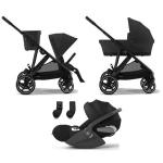 Cybex Trio Gazelle S BLK Moon Black con Cloud T i-Size