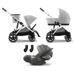 Cybex Trio Gazelle S SLV Stone Grey con Cloud T i-Size