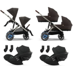 Cybex Trio Gemellare e-Gazelle S Chocolate Brown e Cloud G Plus I-Size