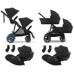 Cybex Trio Gemellare e-Gazelle S Moon Black e Cloud G Plus i-Size